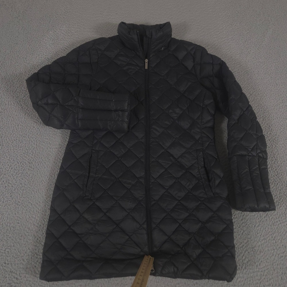 Lands' End Jacket Womens S Black Wanderweight Packable Down Quilted Puffer Coat